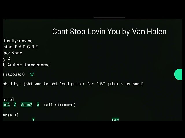 Can't Stop Loving You, Van Halen, chords and lyrics class=