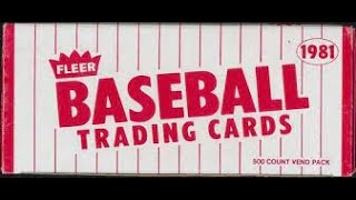 Back in Time: 1981 Fleer Vending Box!!!!