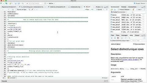 [3]  data analyst:  remove duplicate rows in the data    using R