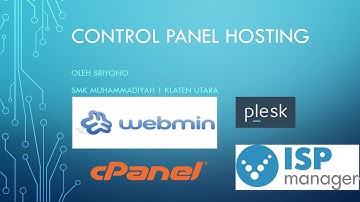 MATERI SMK TKJ KELAS XII, CONTROL PANEL HOSTING