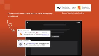 🔥 Show Eventbrite Registrations as Social Proof | WiserNotify Social Proof Integration