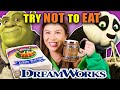 Try Not To Eat - DreamWorks Animations! (Shrek, Kung Fu Panda, Trolls) | People Vs. Food