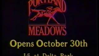 1987 Portland Meadows Horse Racing Track TV Commercial