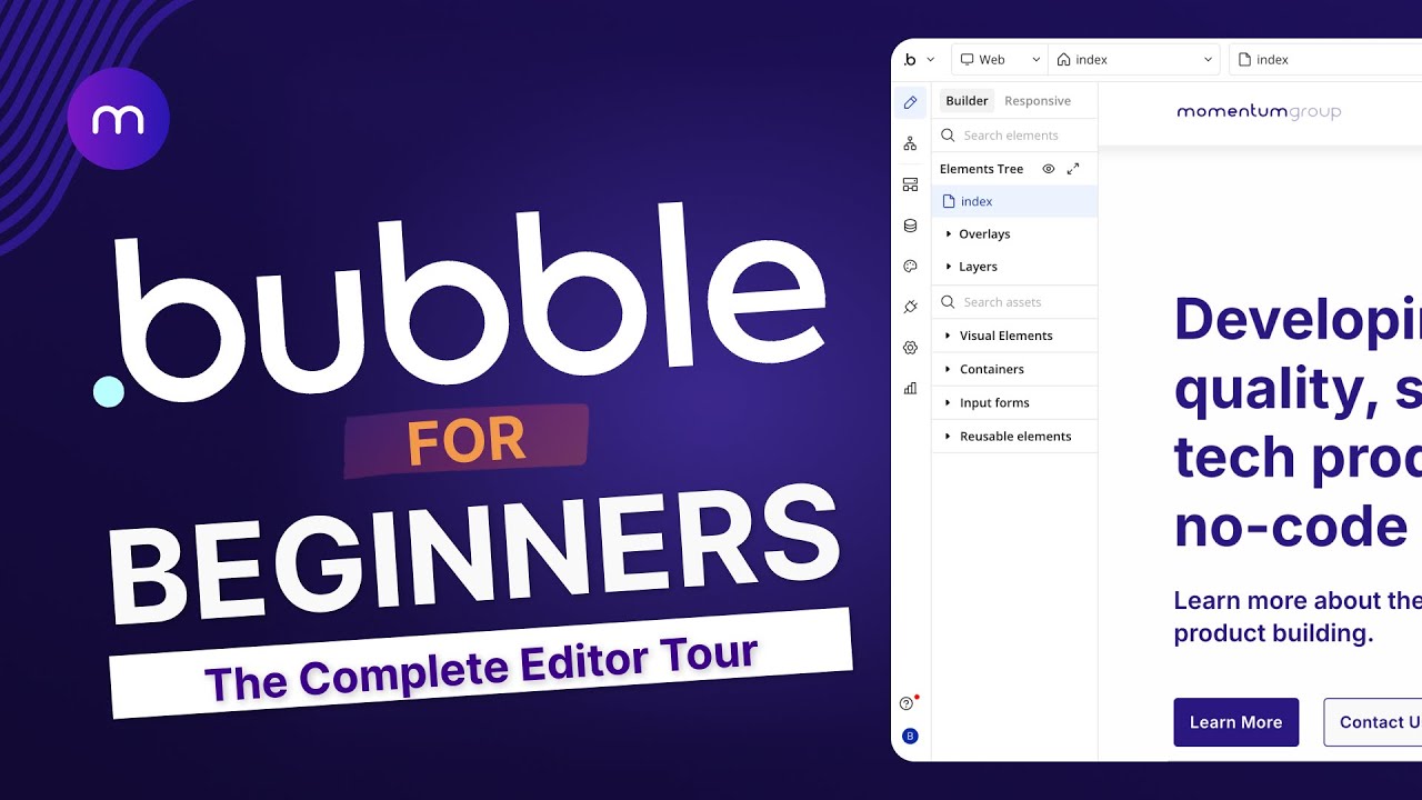 Bubble.io Tutorial 2026: Complete Editor Tour for Absolute Beginners ...