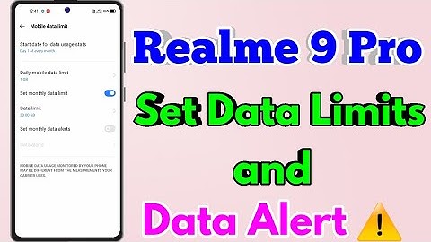 How To Set Data Limit in Realme 9 Pro | Realme 9 Pro Me Data Limit Kaise Set Kare