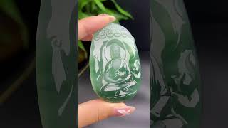 翡翠吊墜丨翡翠大日如來生肖守護神。#翡翠#jade#翡翠吊墜#翡翠掛件 ​​​#翡翠雕刻