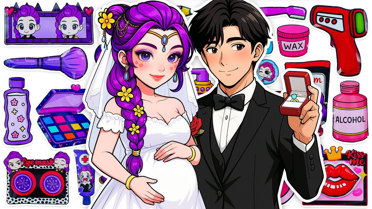 Бумага своими руками💖 KPOP DEMON HUNTERS WEDDING: Распаковка скрытого пакета с уходом за кожей и ...