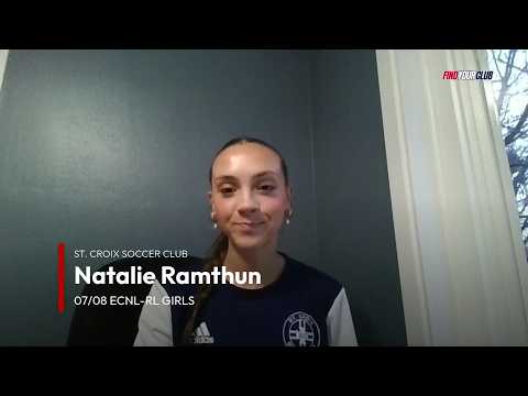 Natalie Ramthun, St. Croix Soccer Club athlete video testimonial