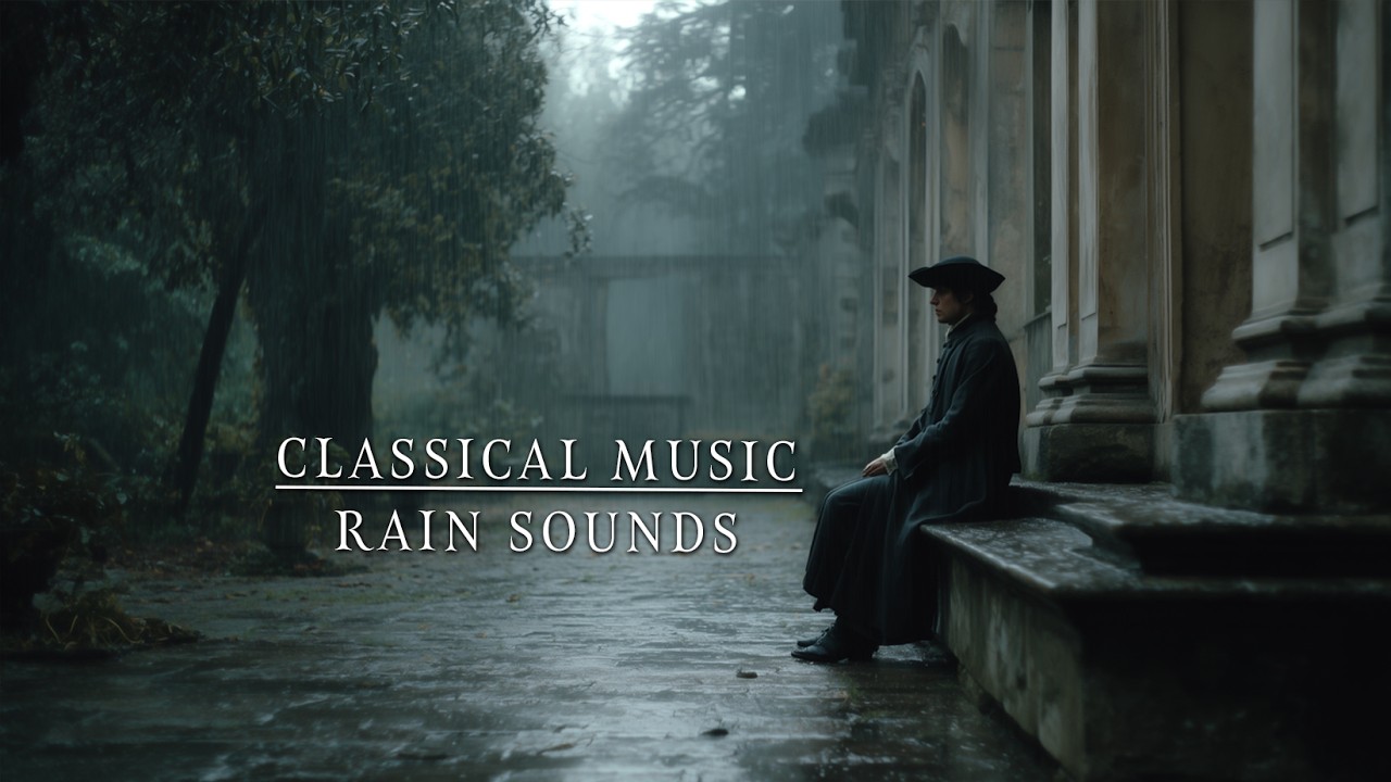 8 часов классической музыки для избавления от бессонницы со звуками дождя | Моцарт, Бетховен, Виваль