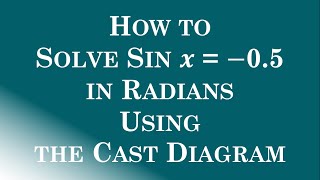 Solve sin x = -0.5 in radians using quadrant rule -  Practice Question with Answer - Melissa Maths