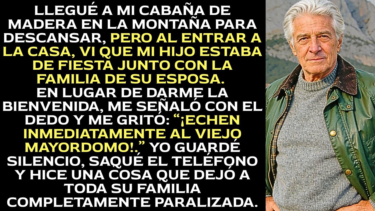Llegué a mi cabaña de madera en la montaña para descansar y descubrí que mi hijo y la familia...