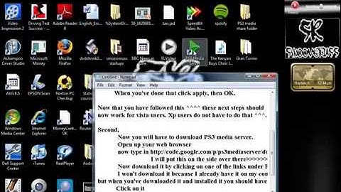 How to setup a PS3 media server vista/xp/7