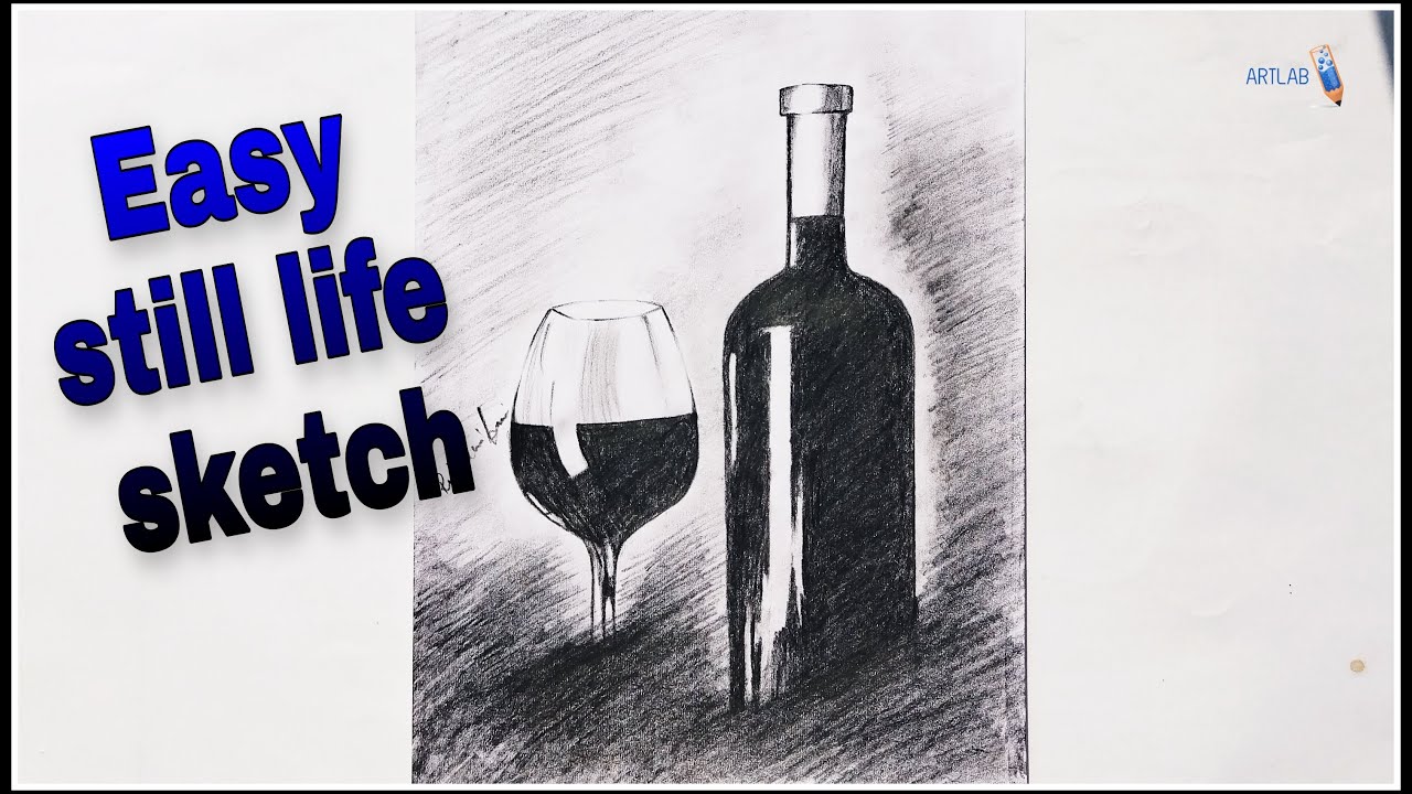 Still life drawing simple and easy for beginners | Easy still life