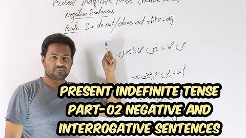 PRESENT INDEFINITE TENSE PART-02 (Negative And Interrogative Sentences) BY ZAGHAM ABBAS