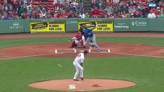 KC@BOS: Rodriguez shakes off comebacker in the 1st