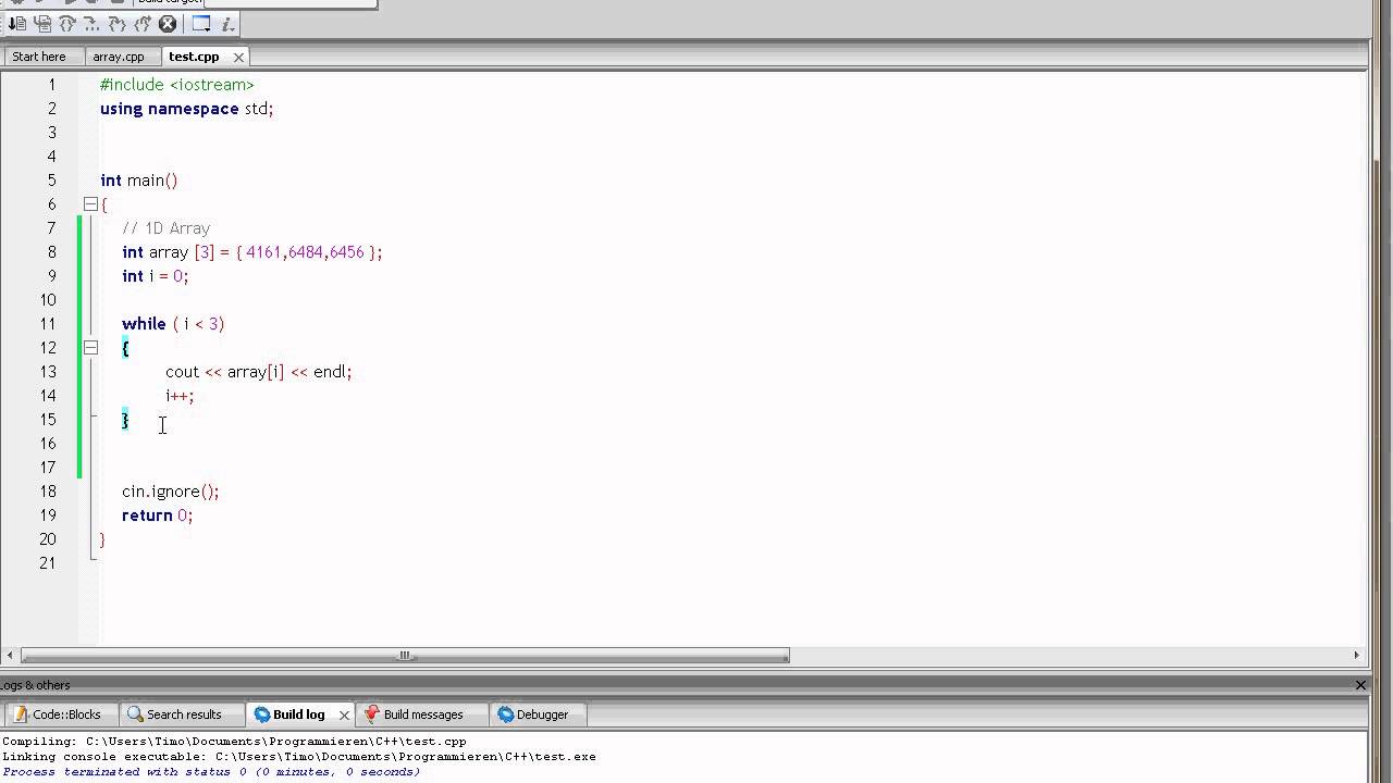 C++ Tutorial 9 : Arrays - AriesTutorials