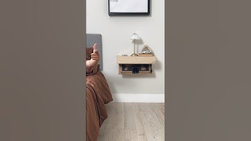 Floating Night Stand using our Murphy hidden compartment Shelf 🤯 #shelf #nightstand