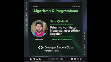 Temel Programlama & Algoritma Soru Çözümü (WEEK 1) - Ata Günay