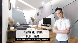 【Taman Mutiara, Ulu Tiram】新山单层排屋全装修包家私出售3xxk+!!