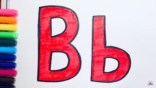 Learn Alphabet B Coloring And Drawing For Kids, Toddlers Tori Toy Art