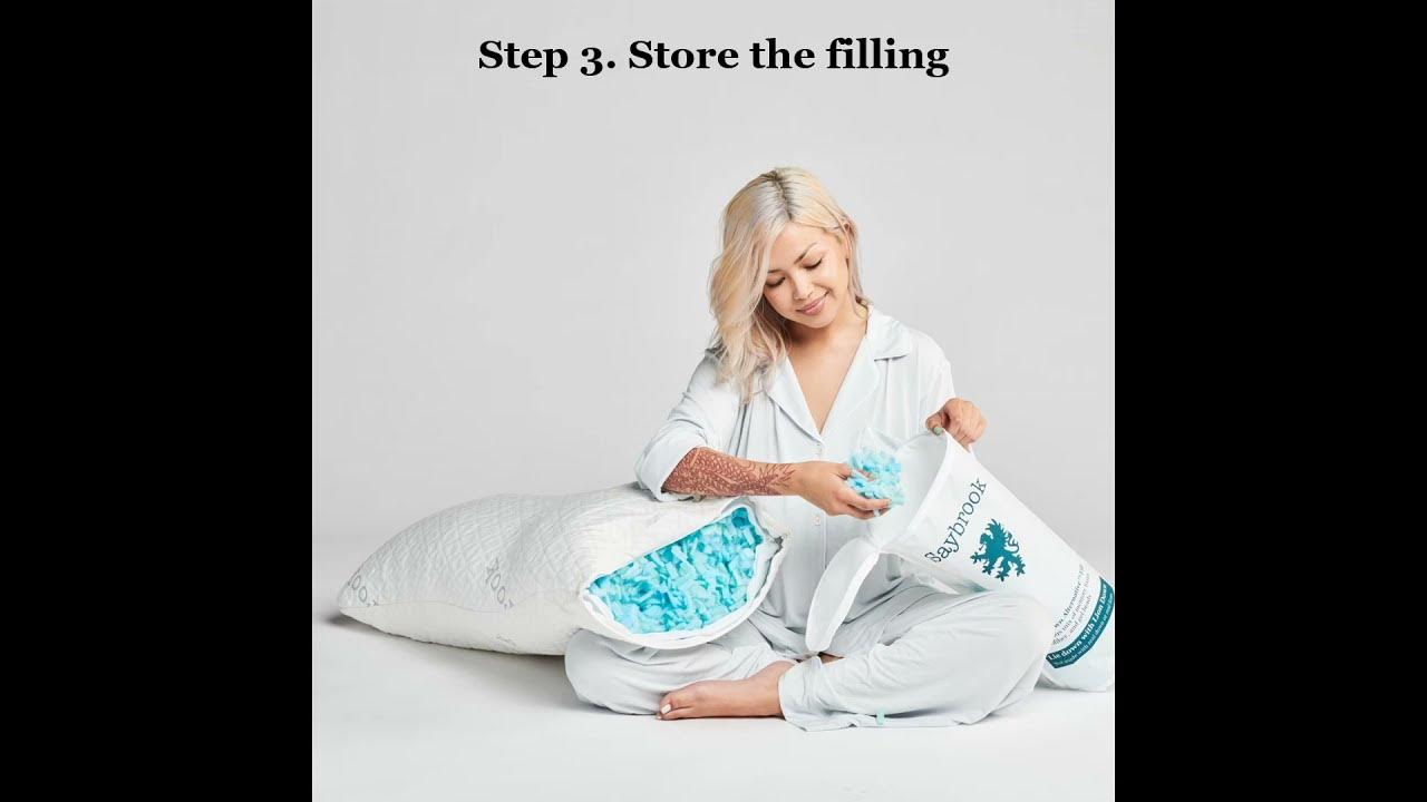 Saybrook Pillow How to Adjust (and a look inside at the filling