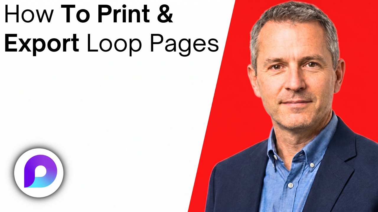 How To Print And Export Microsoft Loop Pages - YouTube