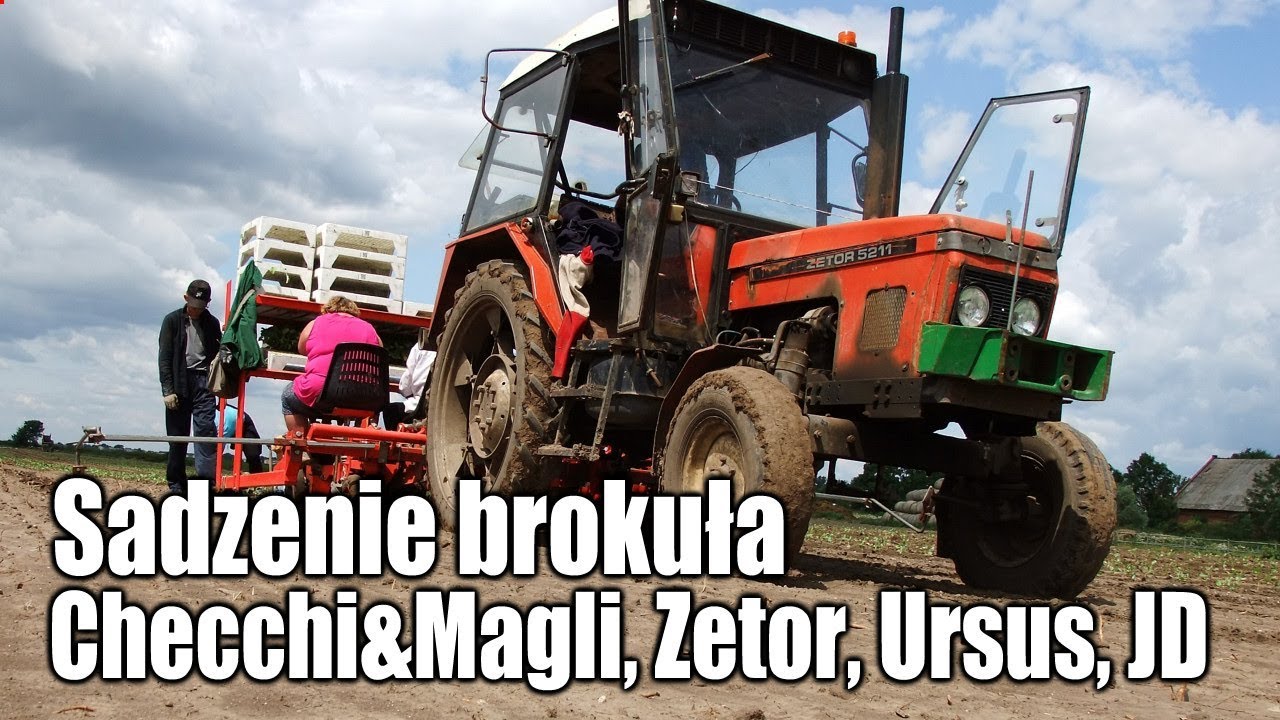 maxresdefault Sadzenie brokuła, w polu sadzarka Checchi&Magl i Zetor 5211, Ursus C360, John Deere 6230, 7820   VIDEO