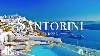 Santorini 4K - успокаивающая музыка с потрясающей красивой природой для снятия стресса