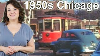 The streets of Chicago in the 1950s! Great old film of cars and trolleys.