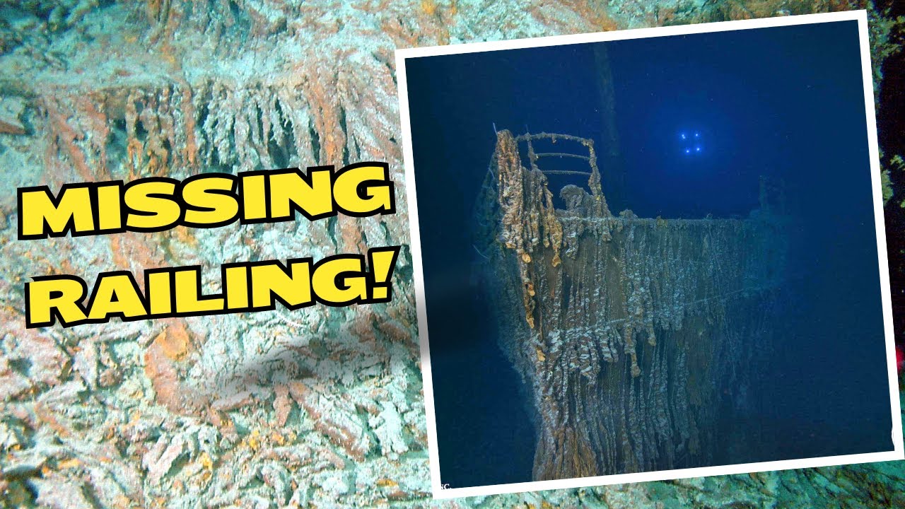 Titanic Railing View Chilling Photograph of Titanic's Bow Railing - YouTube