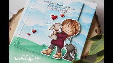 Spotlight Stenciled Scene Card