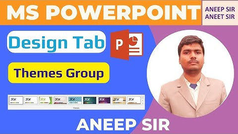 MS Powerpoint - Design Tab - Themes Group - Ms Powerpoint Themes - Ms Powerpoint Aneep Sir Aneet Sir