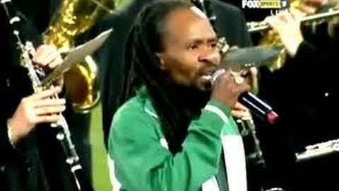 Stoned man sings National Anthem