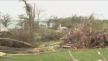 Forada, Minnesota, starts cleaning up after Monday