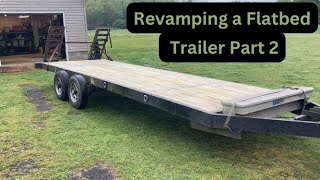 Replacing decking and welding axels on 20 ft trailer part 2