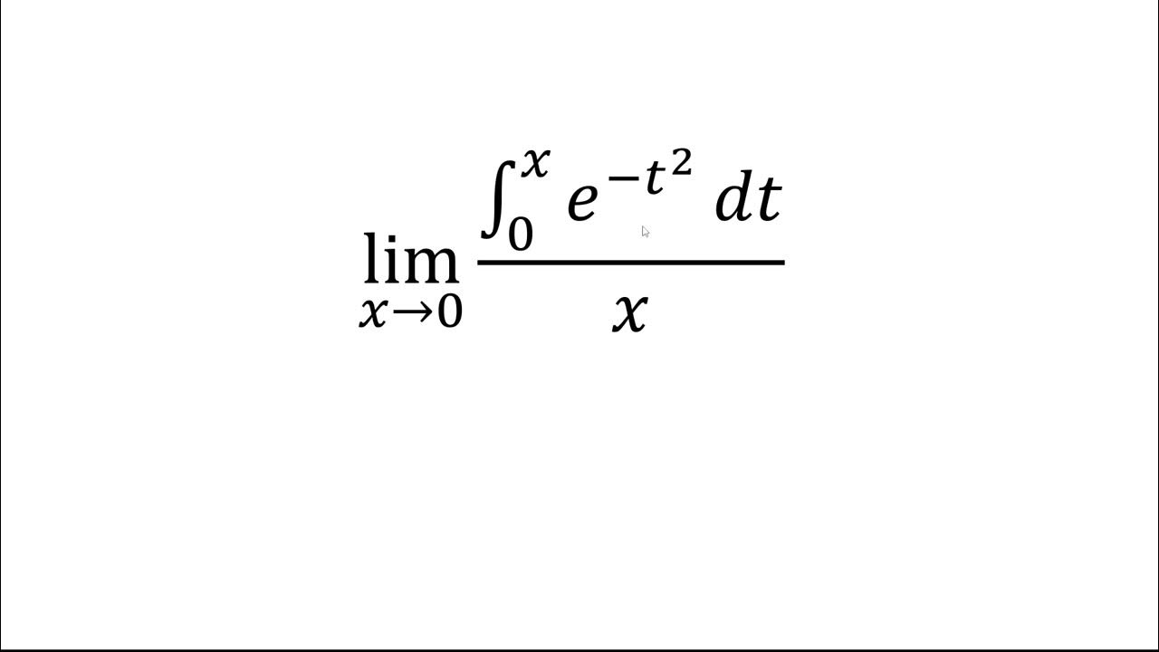 Lim X Approaches 0 Of Integral From 0 To X Of E t 2 Dt X YouTube lim-x-approaches-0-of-integral-from-0-to-x-of-e-t-2-dt-x-youtube