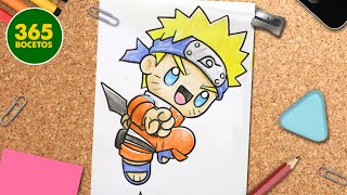 CÓMO DIBUJAR A NARUTO KAWAII ?   Dibujos fáciles kawaii ?   Fácil con lápiz