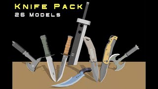 Low Poly Knife Pack - Unity Asset Store