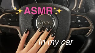 ASMR in my car (LOFI tapping, rambles, buttons) 