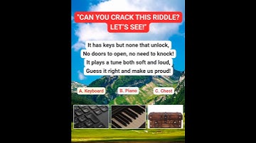 "88 Keys, But No Doors?" | English Riddle Shorts