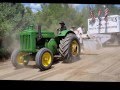 Antique John Deere Tractor Pulling. The last 20 or 30 feet.