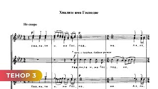 Хвалите Имя Господне - С.рахманинов (Тенор 3) Piano