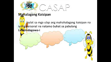 Filipino 7 /  Kung bakit maliit ang beywang ng putakti( pabula) - week 1  / September 2