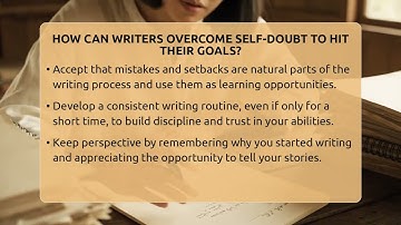 How Can Writers Overcome Self-doubt To Hit Their Goals? - The Storytellers Room
