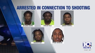 Five arrested in connection with shooting in downtown Roanoke