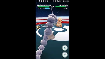 Pokemon GO: Onix vs Growlithe