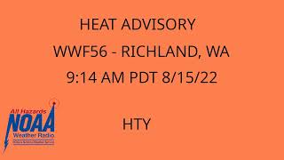 Heat Advisories - WWF56 - 9:41 AM PDT 8/15/22