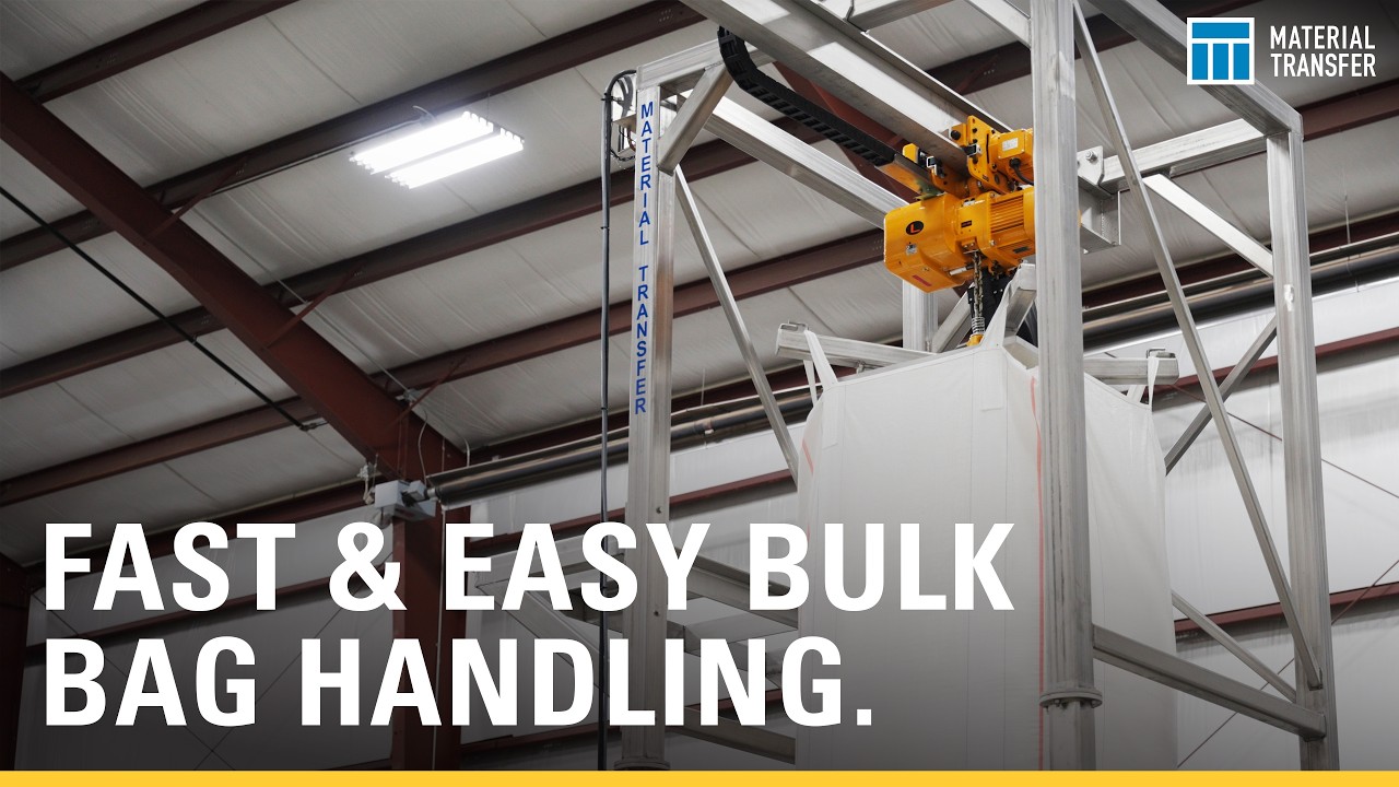Discover Custom Bulk Bag Discharger Frame & Hoist Lift Options | Material Transfer
