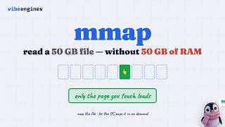 mmap: how to read a 50GB file without 50GB of RAM (memory-mapped files)