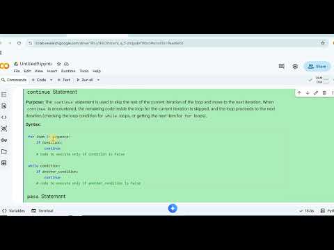 Break, continue, pass keywords in python in telugu